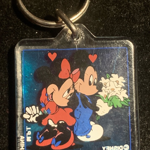 Vintage Disney Mickey & Minnie Mouse Acrylic Keychain - Picture 4 of 4